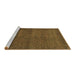 Sideview of Machine Washable Abstract Brown Modern Rug, wshabs1321brn