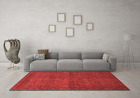 Machine Washable Abstract Red Modern Rug, wshabs1321red