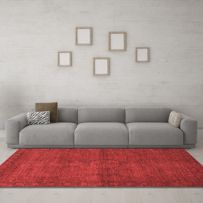 Modern Red Washable Rugs