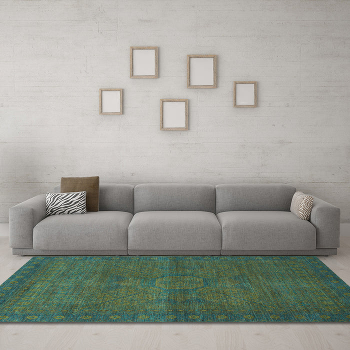 Machine Washable Abstract Light Blue Modern Rug in a Living Room, wshabs1321lblu