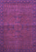 Machine Washable Abstract Purple Modern Area Rugs, wshabs1321pur