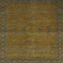 Square Machine Washable Abstract Sepia Brown Rug, wshabs1321