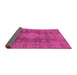 Sideview of Abstract Pink Modern Rug, abs1322pnk