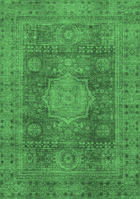 Abstract Emerald Green Modern Rug, abs1322emgrn