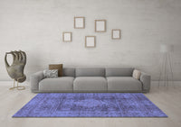 Machine Washable Abstract Blue Modern Rug, wshabs1322blu