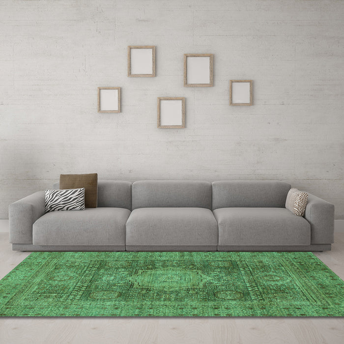 Machine Washable Abstract Turquoise Modern Area Rugs in a Living Room,, wshabs1322turq