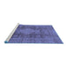 Sideview of Machine Washable Abstract Blue Modern Rug, wshabs1322blu