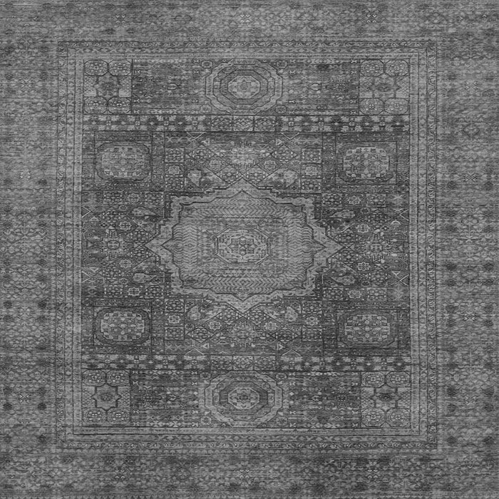 Square Machine Washable Abstract Gray Modern Rug, wshabs1322gry