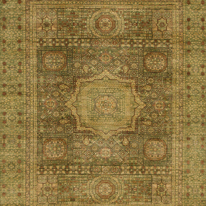 Machine Washable Abstract Caramel Brown Rug, wshabs1322