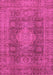 Machine Washable Abstract Pink Modern Rug, wshabs1322pnk