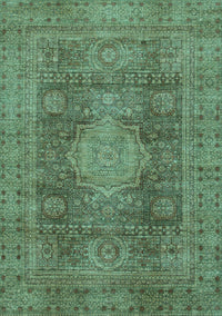 Abstract Light Blue Modern Rug, abs1322lblu