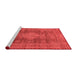 Modern Red Washable Rugs