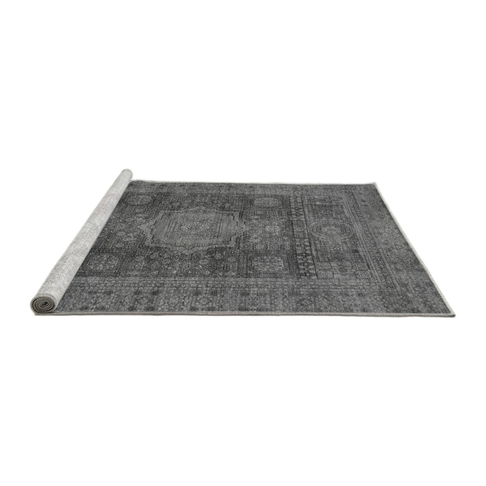 Sideview of Machine Washable Abstract Gray Modern Rug, wshabs1322gry