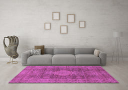 Machine Washable Abstract Purple Modern Area Rugs in a Living Room, wshabs1322pur
