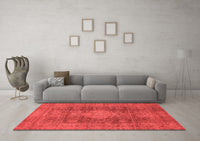 Machine Washable Abstract Red Modern Rug, wshabs1322red