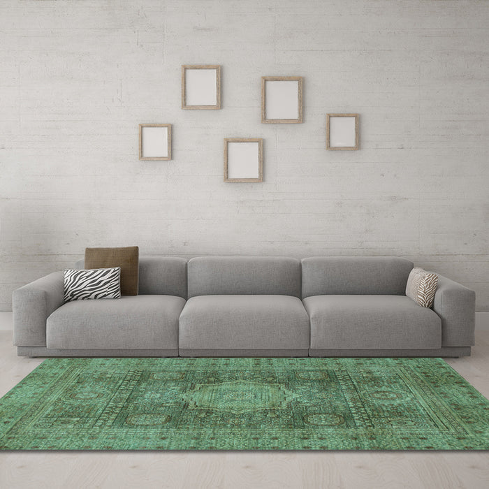 Machine Washable Abstract Light Blue Modern Rug in a Living Room, wshabs1322lblu