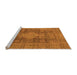 Sideview of Machine Washable Abstract Orange Modern Area Rugs, wshabs1322org