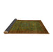 Sideview of Abstract Saddle Brown Modern Rug, abs1323