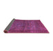 Sideview of Abstract Purple Modern Rug, abs1323pur