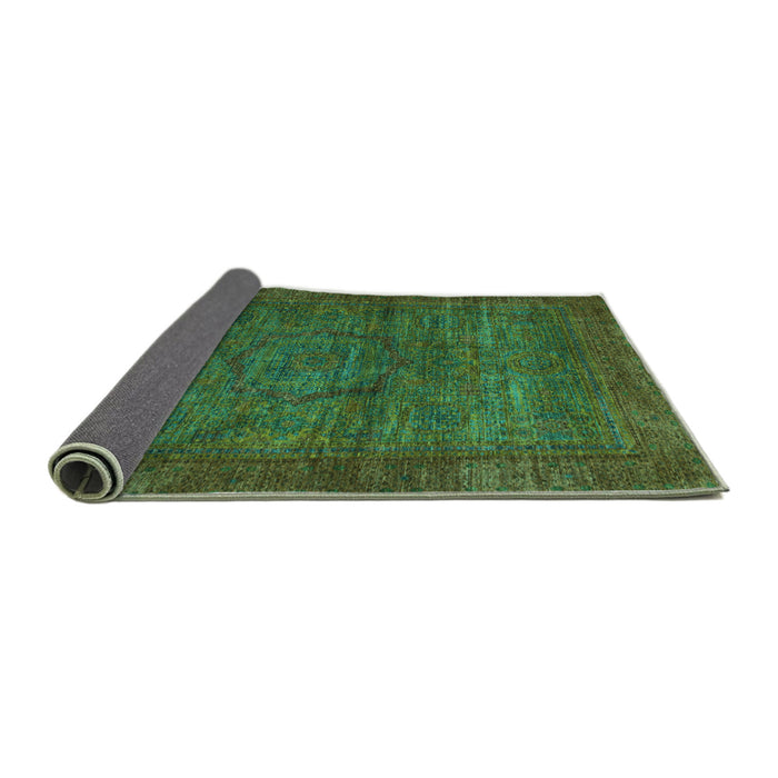 Sideview of Abstract Turquoise Modern Rug, abs1323turq