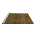 Sideview of Machine Washable Abstract Brown Modern Rug, wshabs1323brn