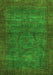 Machine Washable Abstract Green Modern Area Rugs, wshabs1323grn