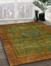 Abstract Saddle Brown Modern Rug, abs1323