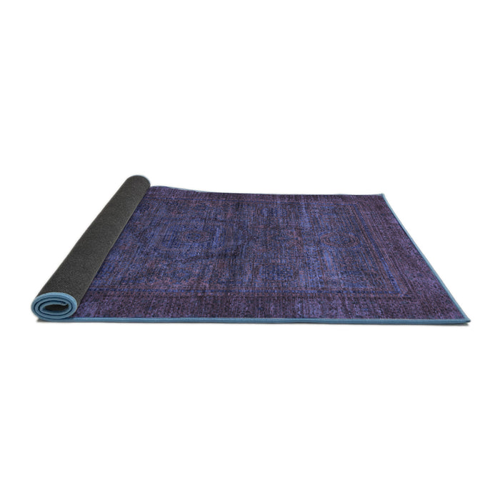 Sideview of Abstract Blue Modern Rug, abs1323blu