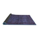 Sideview of Abstract Blue Modern Rug, abs1323blu