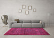 Machine Washable Abstract Pink Modern Rug in a Living Room, wshabs1323pnk