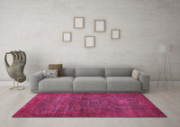 Machine Washable Abstract Pink Modern Rug, wshabs1323pnk