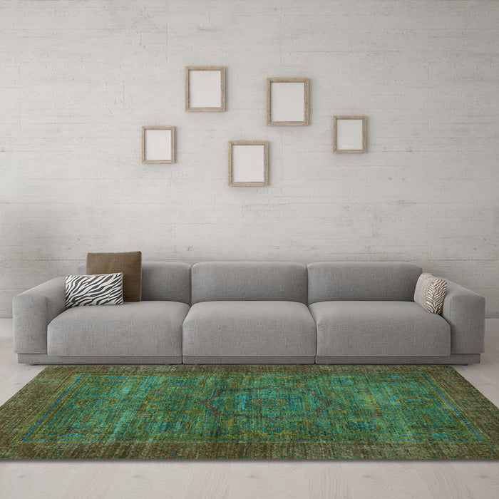 Machine Washable Abstract Light Blue Modern Rug in a Living Room, wshabs1323lblu