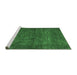 Sideview of Machine Washable Abstract Emerald Green Modern Area Rugs, wshabs1323emgrn