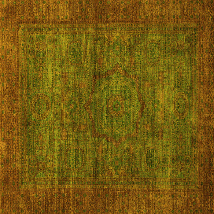 Square Abstract Yellow Modern Rug, abs1323yw