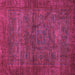 Square Machine Washable Abstract Pink Modern Rug, wshabs1323pnk