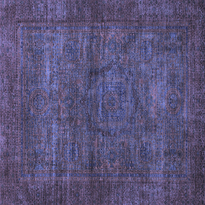 Square Abstract Blue Modern Rug, abs1323blu