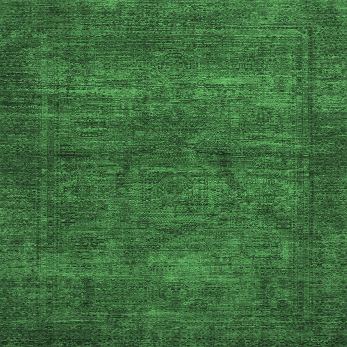 Square Machine Washable Abstract Emerald Green Modern Area Rugs, wshabs1323emgrn