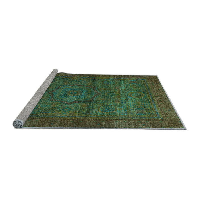 Sideview of Machine Washable Abstract Light Blue Modern Rug, wshabs1323lblu
