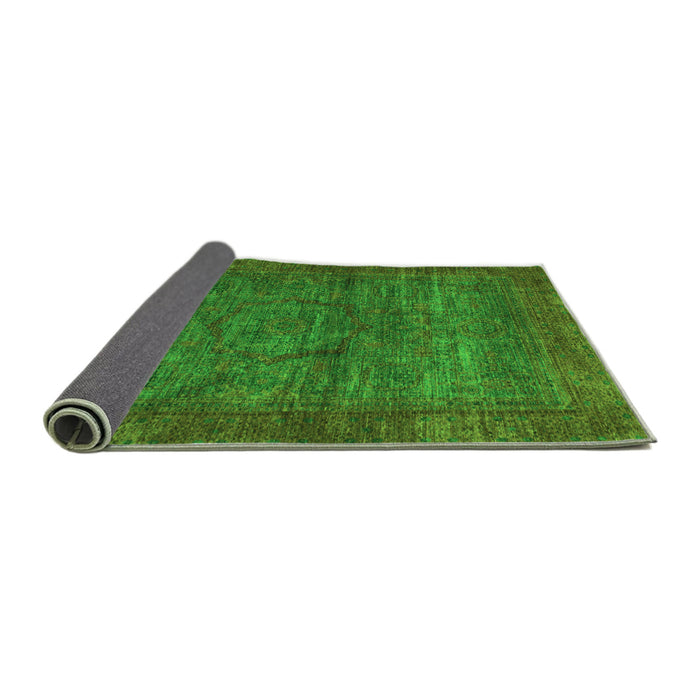 Sideview of Abstract Green Modern Rug, abs1323grn