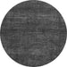 Round Machine Washable Abstract Gray Modern Rug, wshabs1323gry