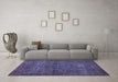 Machine Washable Abstract Blue Modern Rug in a Living Room, wshabs1323blu