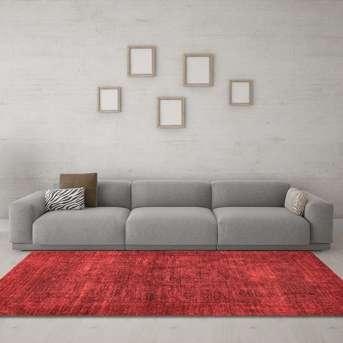 Modern Red Washable Rugs