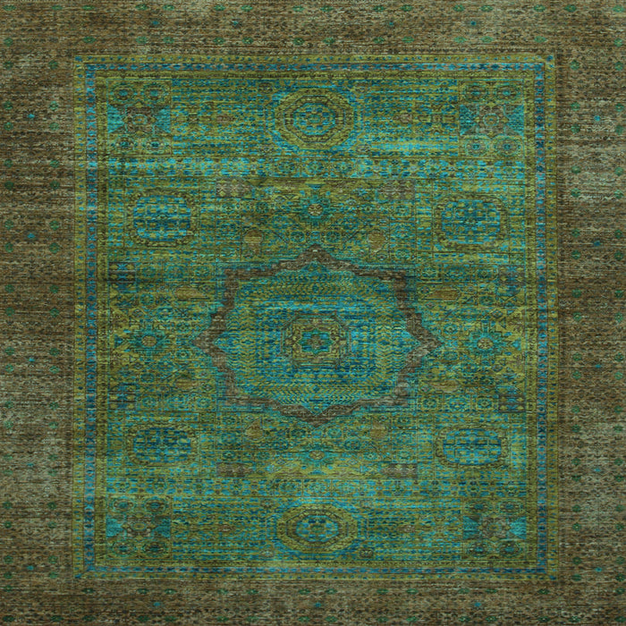 Square Abstract Light Blue Modern Rug, abs1323lblu