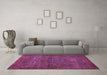 Machine Washable Abstract Purple Modern Area Rugs in a Living Room, wshabs1323pur