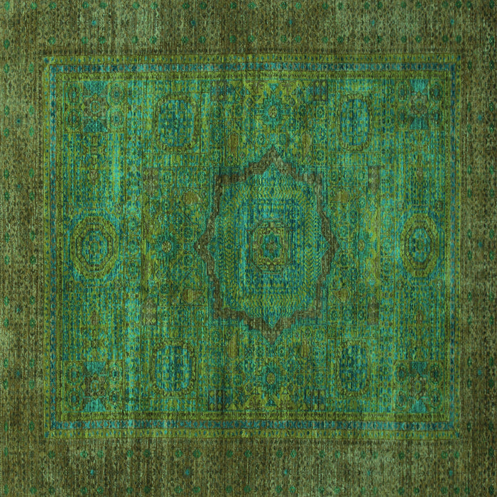 Square Abstract Turquoise Modern Rug, abs1323turq