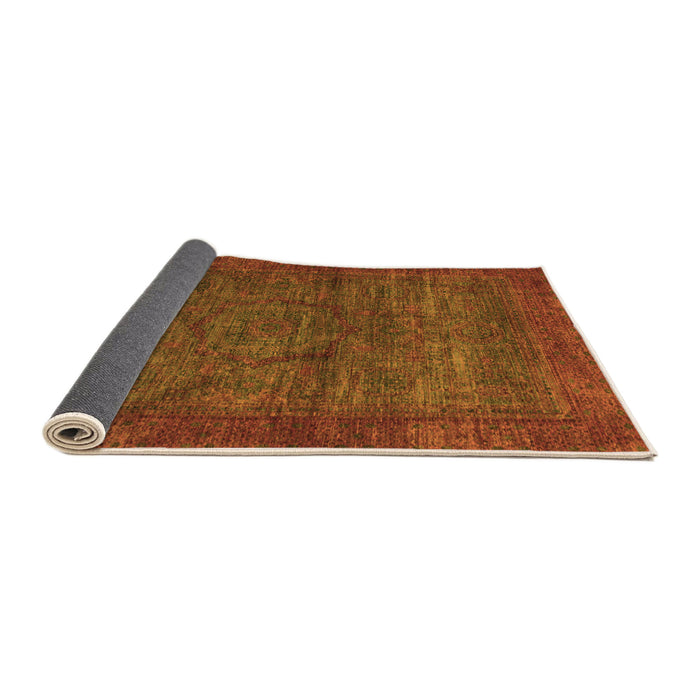 Sideview of Abstract Orange Modern Rug, abs1323org