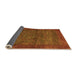 Sideview of Abstract Orange Modern Rug, abs1323org