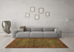 Machine Washable Abstract Brown Modern Rug in a Living Room,, wshabs1323brn