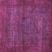 Square Abstract Purple Modern Rug, abs1323pur