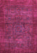 Machine Washable Abstract Pink Modern Rug, wshabs1323pnk